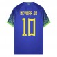Brasil 2023/2024 Neymar JR 10 Borte Landslagsdrakt Kortermet
